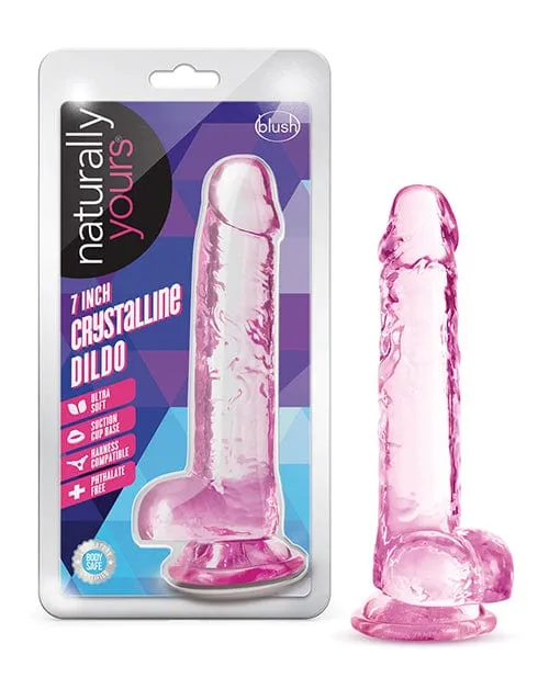 Dildos Blush Naturally Yours 7 Crystalline Dildo Blush Novelties