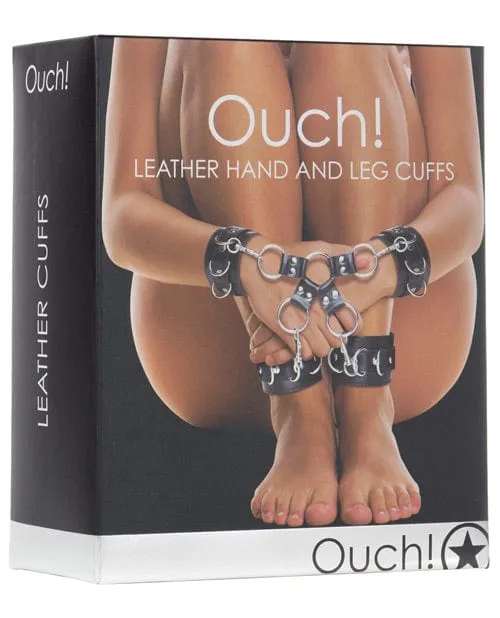 Dildos Shots America Shots Ouch Leather Hand Leg Cuffs