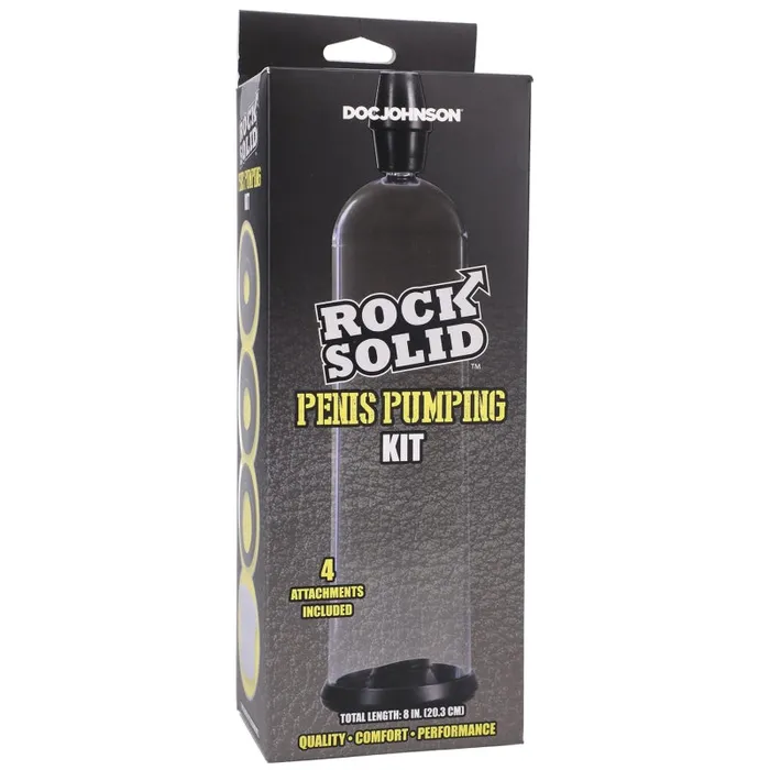 Doc Johnson Anal Rock Solid Penis Pumping Kit Blackclear Doc Johnson Anal Rock Solid Penis Pumping Kit Blackclear