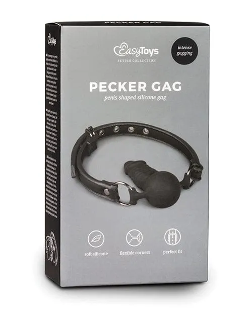 Easy Toys Dildos Easy Toys Ball Gag with Silicone Dong Black