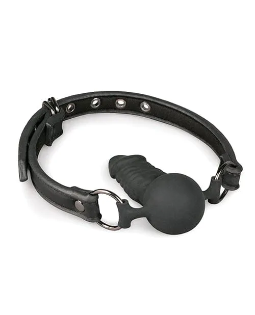Easy Toys Dildos Easy Toys Ball Gag with Silicone Dong Black Easy Toys Dildos Easy Toys Ball Gag with Silicone Dong Black
