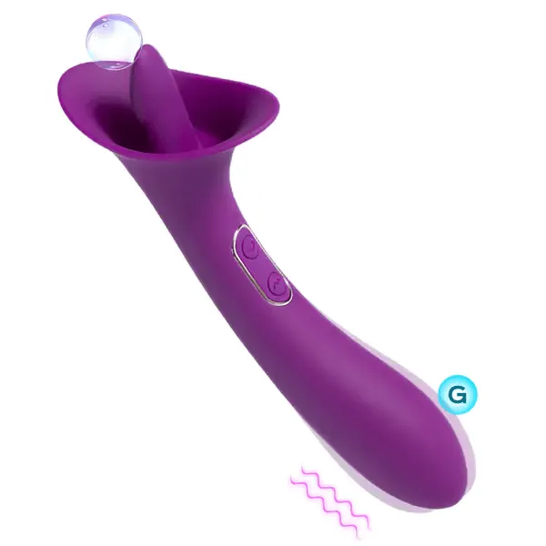 Female Sex Toys SHD S427 Clit Licking Tongue Vibrator with G Spot Stimulator SHD Female Sex Toys SHD S427 Clit Licking Tongue Vibrator with G Spot Stimulator SHD