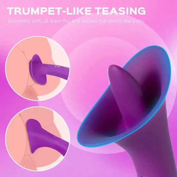 Female Sex Toys SHD S427 Clit Licking Tongue Vibrator with G Spot Stimulator SHD