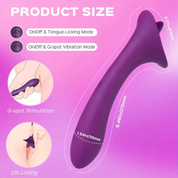 Female Sex Toys SHD S427 Clit Licking Tongue Vibrator with G Spot Stimulator SHD