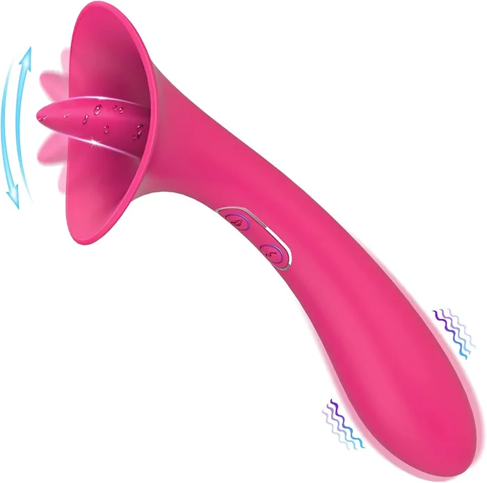 Female Sex Toys SHD S427 Clit Licking Tongue Vibrator with G Spot Stimulator SHD
