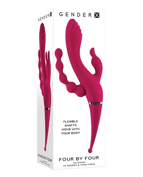 Gender X Four By Four Vibrator Burgundy Gender X Vibrators