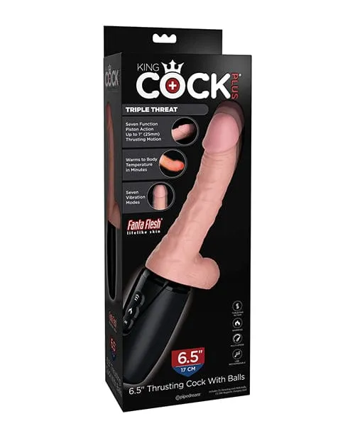 Pipedream Products Dildos King Cock Plus Thrusting Warming Vibrating 65 Triple Threat Dong Pipedream Products Dildos King Cock Plus Thrusting Warming Vibrating 65 Triple Threat Dong