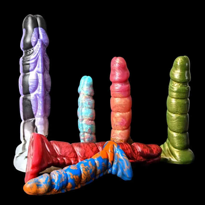 Premade Large Kezax Fade Valentine base and Blood Red tip Classic Firmness Kreature Adult Toys Vibrators