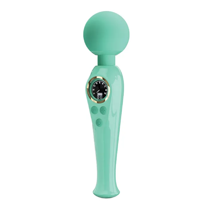 Pretty Love Vibrators Skylar Led Digital Display Wand Turquoise