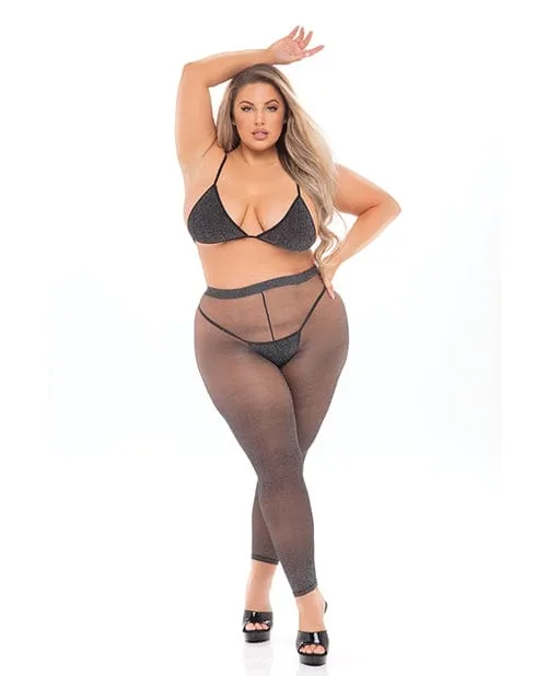 Rene Rofe Vibrators Pink Lipstick Tall Order Bra Top Leggings