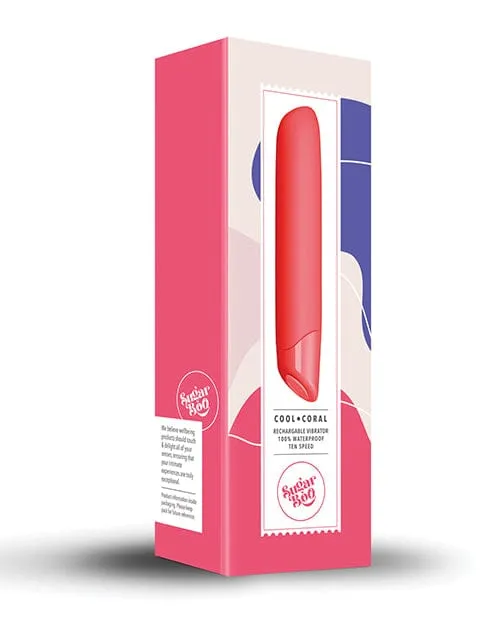 Rocksoff Sugarboo Cool Coral Rechargeable Vibrator Coral Female Sex Toys