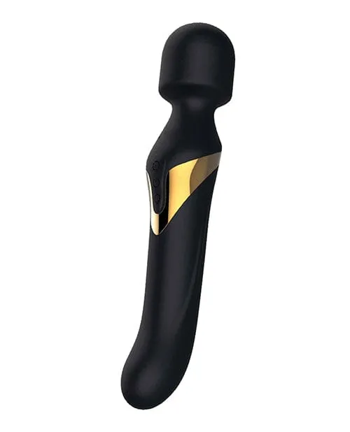 Vibrators Dorcel Dorcel Dual Orgasms Wand Vibrator Black and Gold Vibrators Dorcel Dorcel Dual Orgasms Wand Vibrator Black and Gold