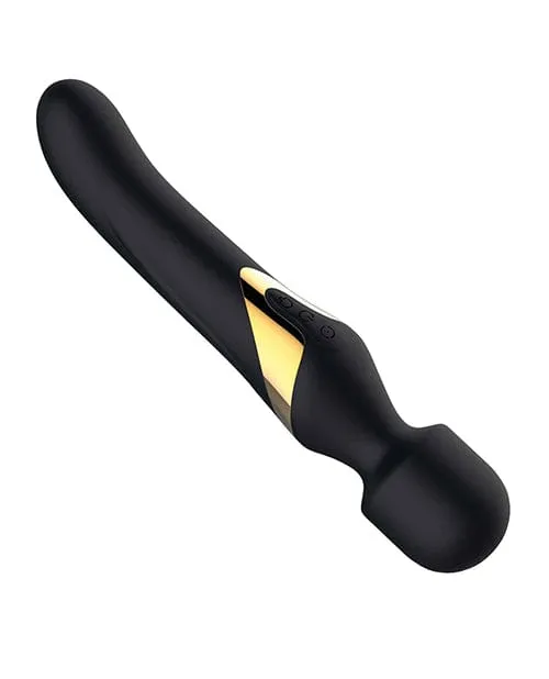 Vibrators Dorcel Dorcel Dual Orgasms Wand Vibrator Black and Gold Vibrators Dorcel Dorcel Dual Orgasms Wand Vibrator Black and Gold