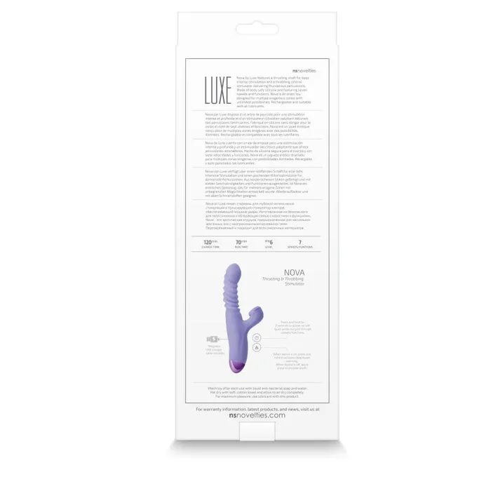Vibrators Nsnovelties Luxe Nova Purple Vibrators Nsnovelties Luxe Nova Purple