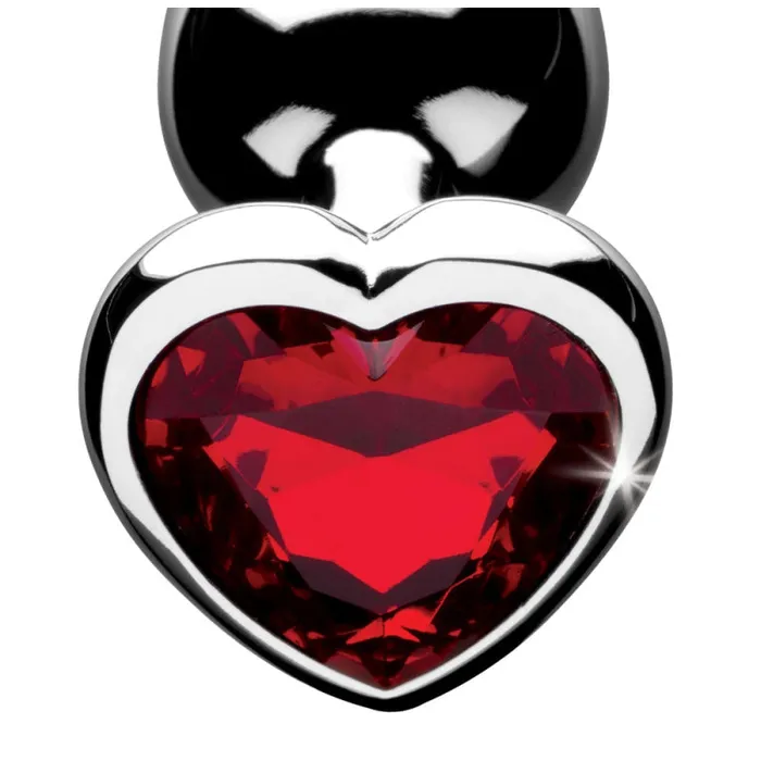 XR Brands Booty Sparks Red Heart Gem Anal Plug Medium Male Sex Toys XR Brands Booty Sparks Red Heart Gem Anal Plug Medium Male Sex Toys