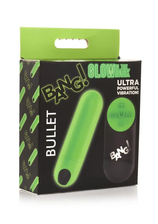 Bang 28x Glow In The Dark Rechargeable Silicone Bullet with Remote BANG Female Sex Toys