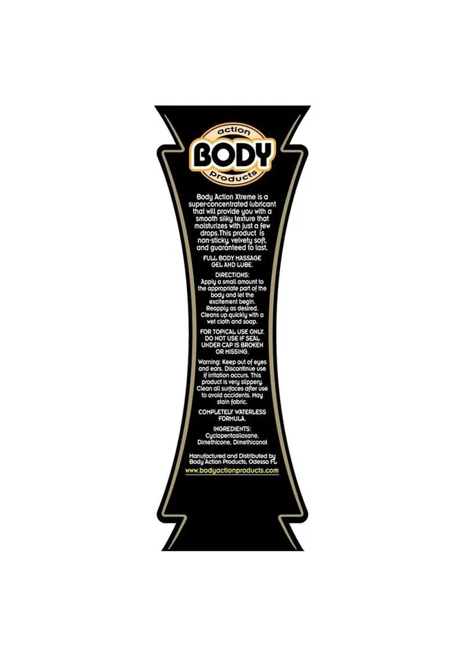 Body Action Products Female Sex Toys Body Action Xtreme Glide Silicone Lubricant