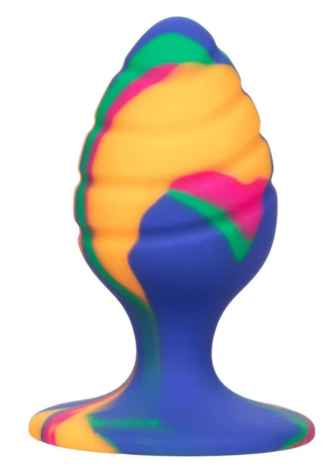 Cheeky Anal Cheeky Swirl TieDye Silicone Plug