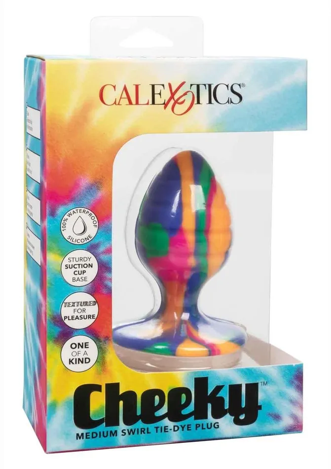 Cheeky Anal Cheeky Swirl TieDye Silicone Plug