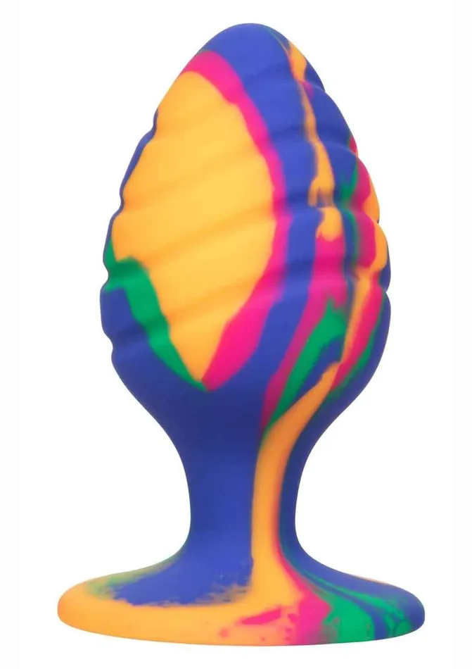 Cheeky Anal Cheeky Swirl TieDye Silicone Plug