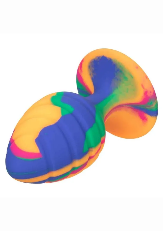Cheeky Anal Cheeky Swirl TieDye Silicone Plug