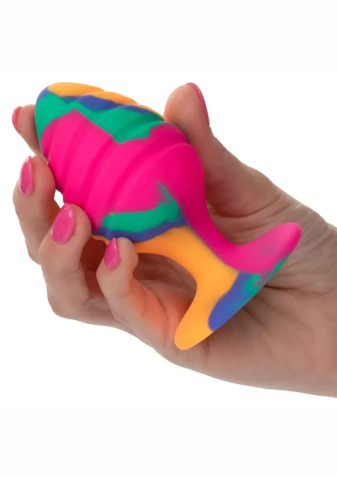 Cheeky Anal Cheeky Swirl TieDye Silicone Plug
