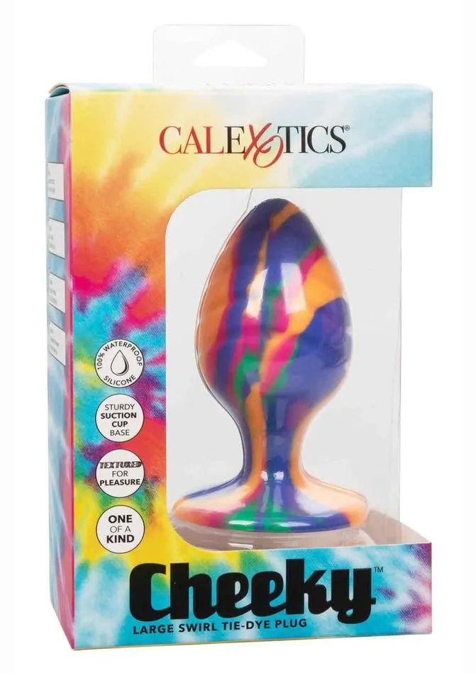 Cheeky Anal Cheeky Swirl TieDye Silicone Plug