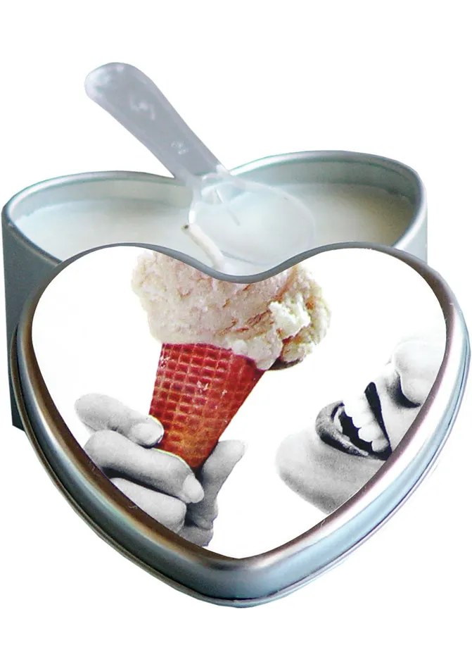 Dildos Hemp Seed Body Care Earthly Body Hemp Seed HeartShaped Edible Massage Candle Vanilla