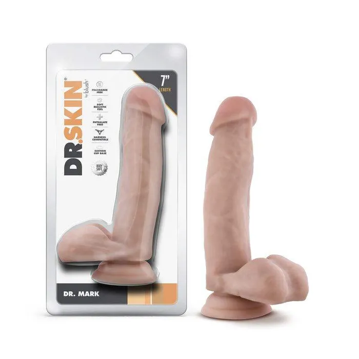 Dr Skin Dr Mark Realistic 7 Suction Dildo with Balls Dr Skin Female Sex Toys