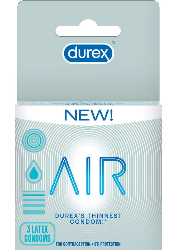 Durex Male Sex Toys Durex Air Lubricated Extra Thin Latex Condoms