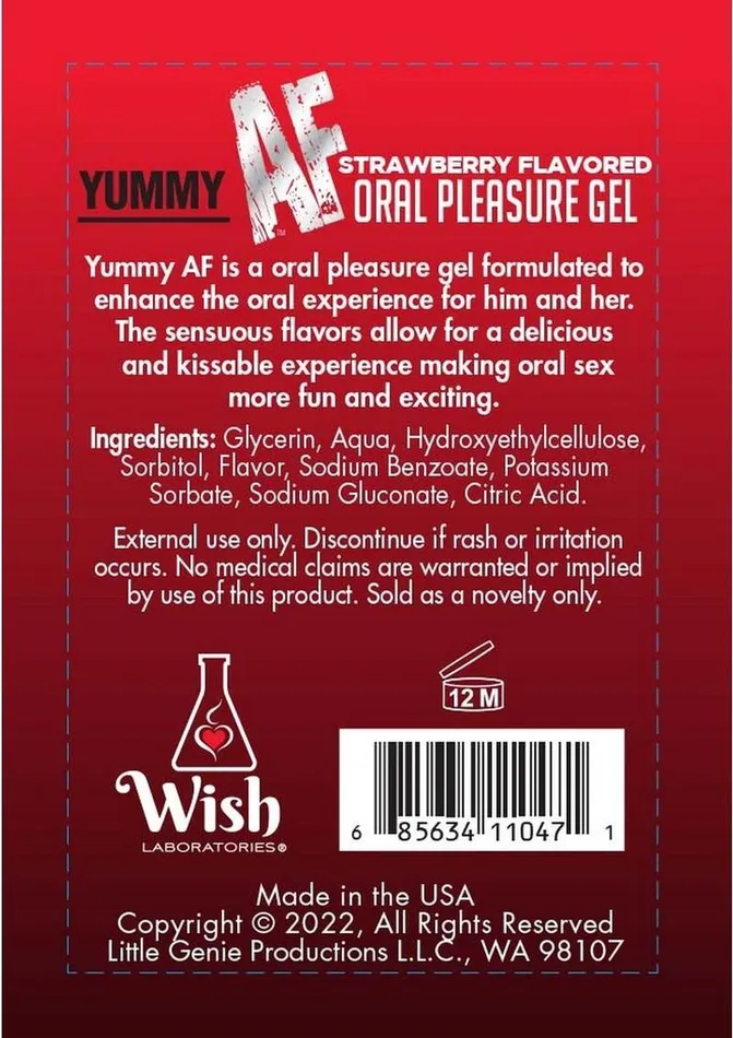Enhancers AF Yummy AF Oral Pleasure Flavored Gel Strawberry