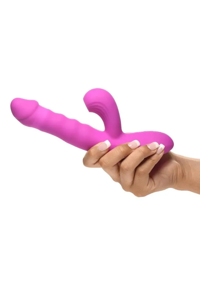 Female Sex Toys Bang Thrusting and Sucking Rechargeable Silicone Rabbit Vibrator BANG Female Sex Toys Bang Thrusting and Sucking Rechargeable Silicone Rabbit Vibrator BANG