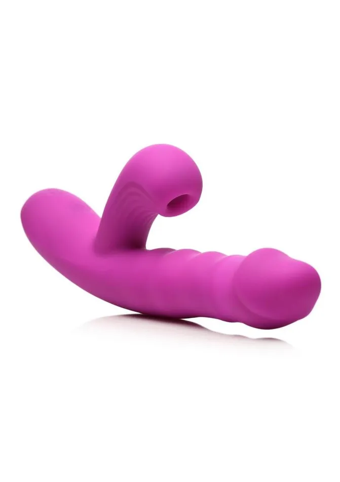 Female Sex Toys Bang Thrusting and Sucking Rechargeable Silicone Rabbit Vibrator BANG
