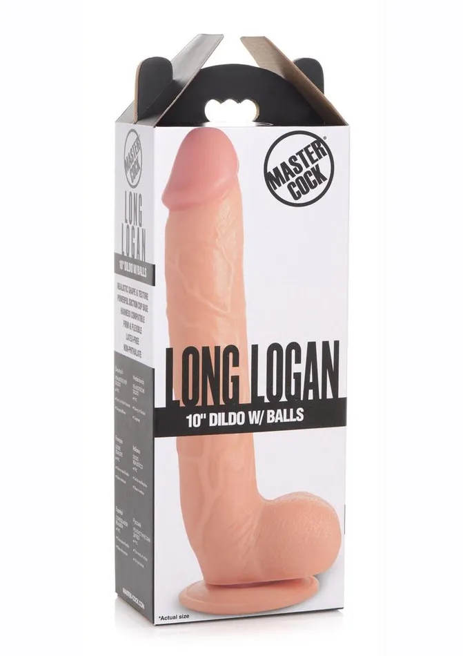 Female Sex Toys Master Cock Long Logan Dildo with Balls Master Cock