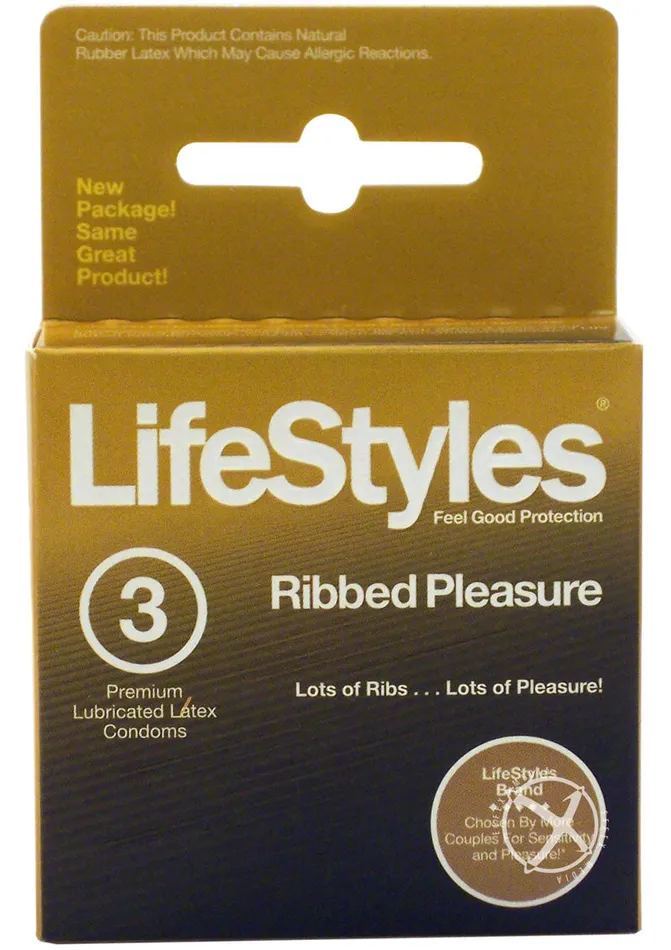 Lifestyles Female Sex Toys LifeStyles Condom Ribbed Pleasure Lubricated