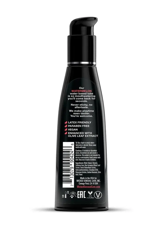 Lubricants Wicked Aqua Wicked Aqua Water Based Flavored Lubricant Watermelon Lubricants Wicked Aqua Wicked Aqua Water Based Flavored Lubricant Watermelon