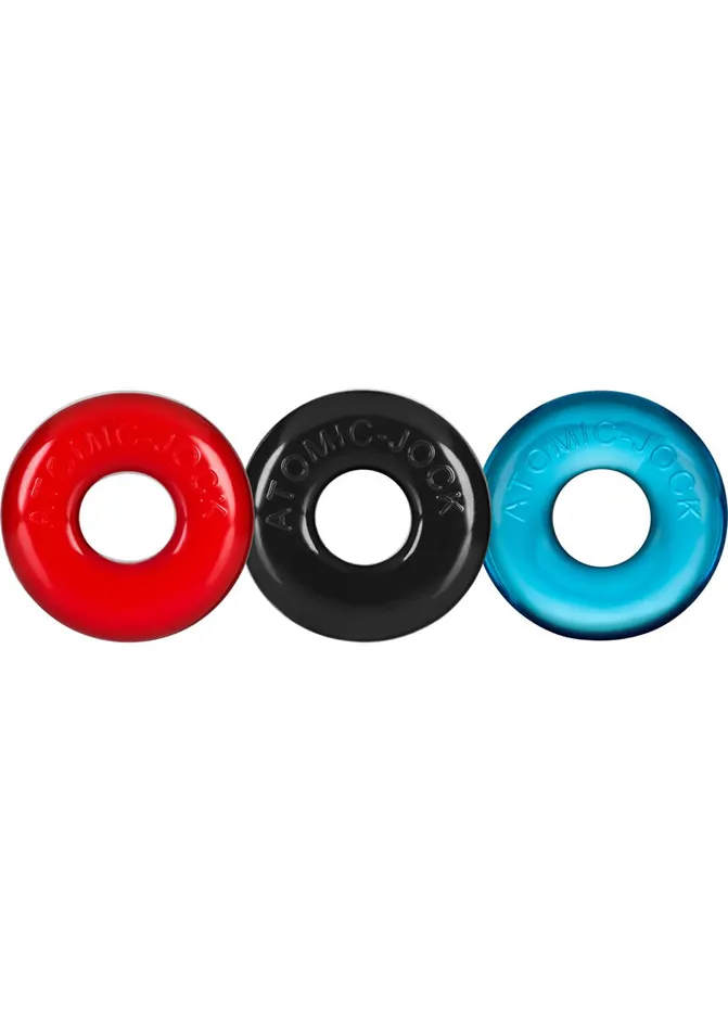 Male Sex Toys Oxballs Oxballs Ringer Donut Cock Ring 3 Pack Multiple