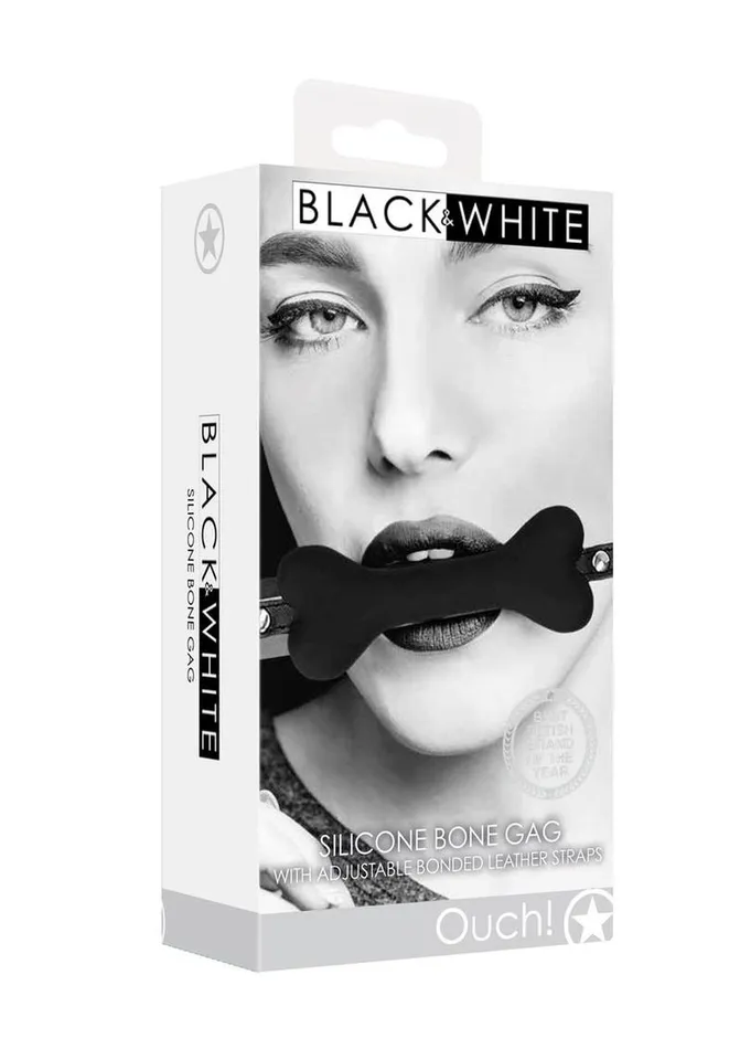 Ouch Male Sex Toys Ouch Silicone Bone Gag with Adjustable Bonded Leather Straps Ouch Male Sex Toys Ouch Silicone Bone Gag with Adjustable Bonded Leather Straps