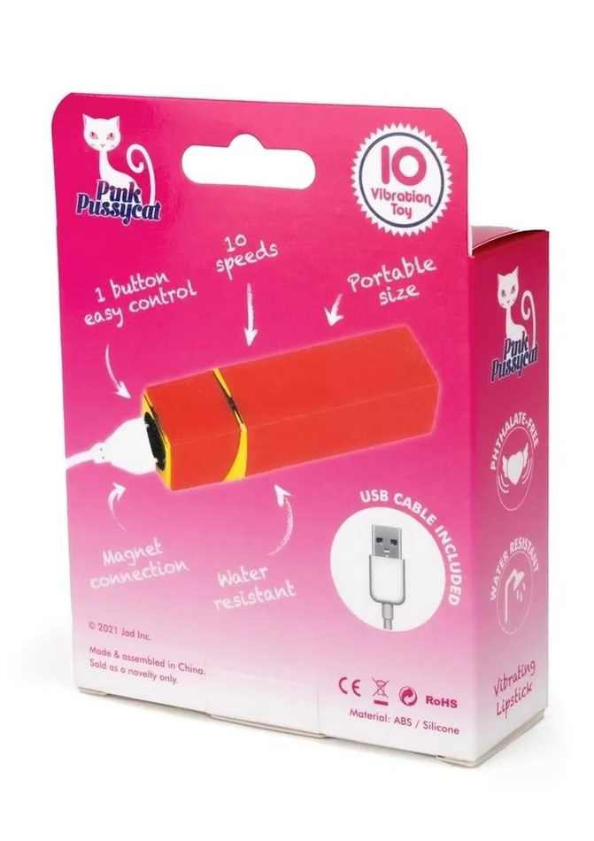 Pink Pussycat Rechargeable Vibrating Lipstick Pink Pussycat Vibrators