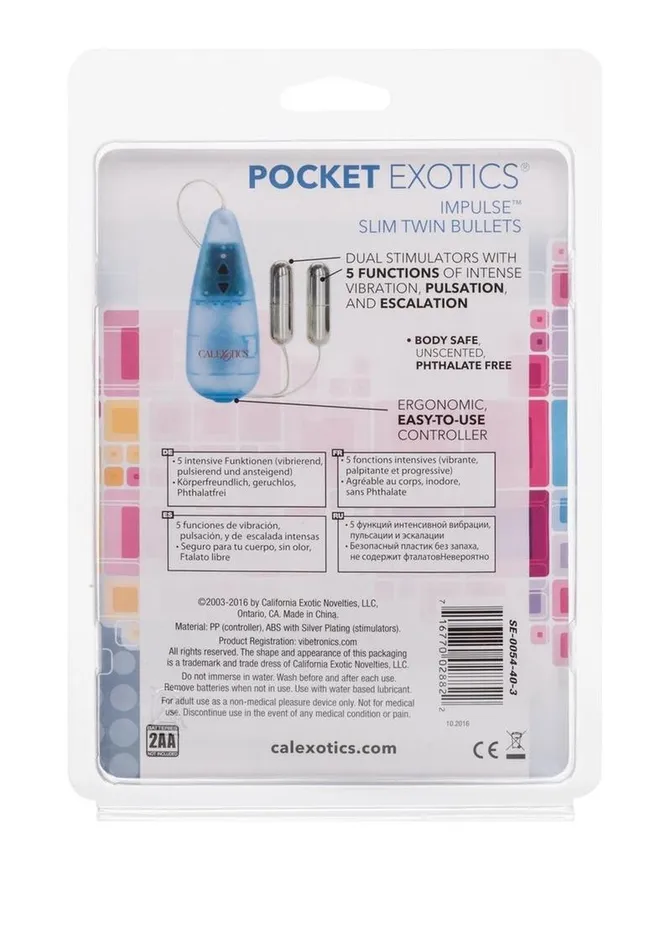 Pocket Exotics Impulse Slim Twin Bullets Pocket Exotics Female Sex Toys Pocket Exotics Impulse Slim Twin Bullets Pocket Exotics Female Sex Toys