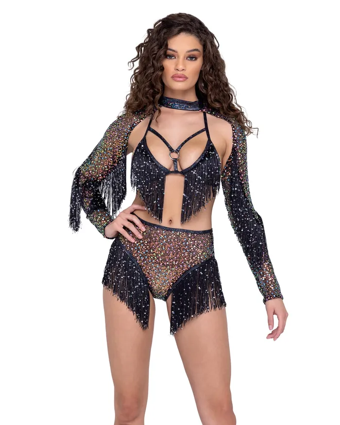 Roma Costume Inc Vibrators 6222 Sequin Fishnet Shrug Roma Costume Inc Vibrators 6222 Sequin Fishnet Shrug