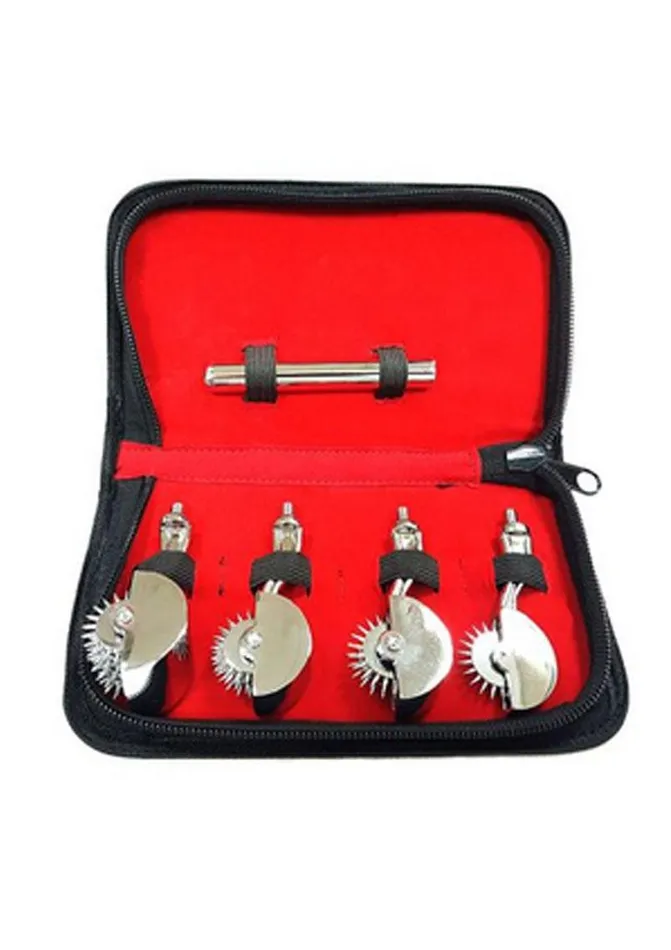 Rouge Stainless Steel 4 Pinwheel Rouge Dildos