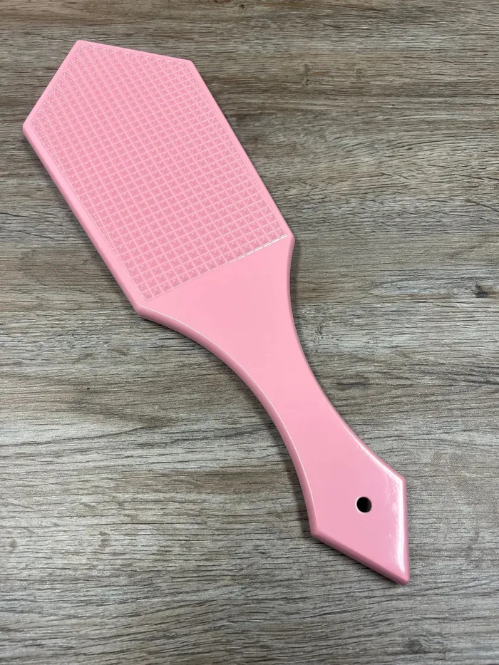 Ballisticmetal Female Sex Toys Wholesale Pretty in Pink Alastor Aluminum Spanking Paddle with Machined Spikes on Face Smooth Back