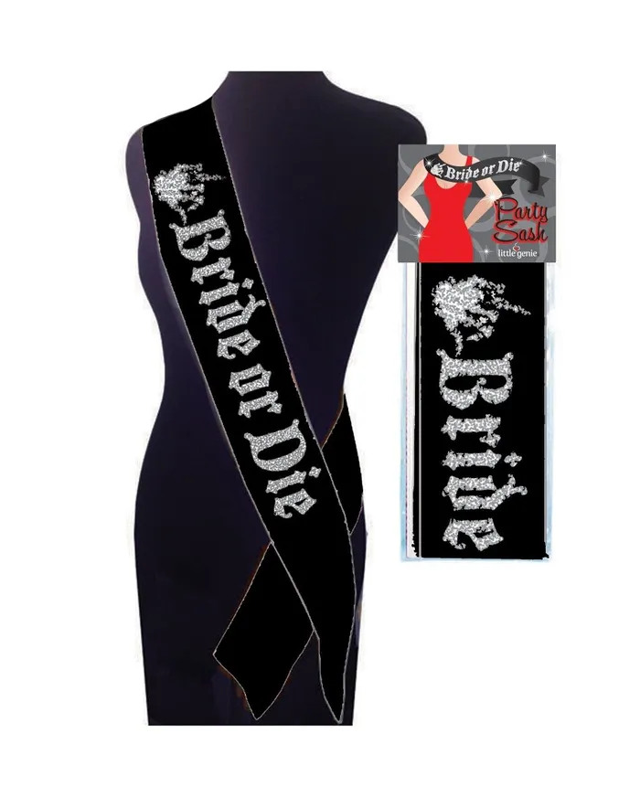 Bride or Die Sash Black Little Genie Anal