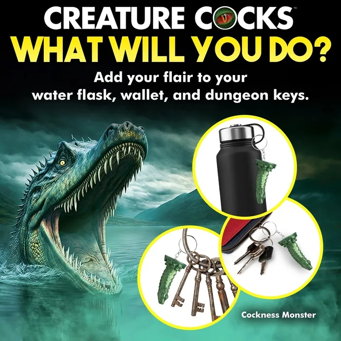 Cockness Monster Keychain Green XR Brands Creature Cocks Vibrators Cockness Monster Keychain Green XR Brands Creature Cocks Vibrators