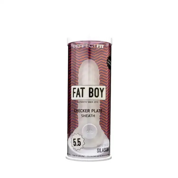 Dildos Perfect Fit Fat Boy Checker Box Sheath 55 in Clear Dildos Perfect Fit Fat Boy Checker Box Sheath 55 in Clear