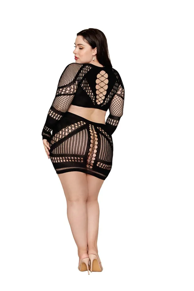 Dreamgirl Anal Chemise Dmnd Queen Size Black Dreamgirl Anal Chemise Dmnd Queen Size Black