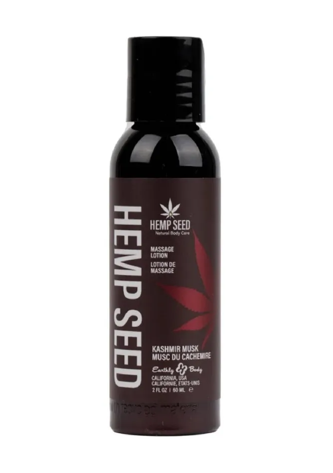 Earthly Body Hemp Seed Massage Lotion Kashmir Musk 2 Oz Couples