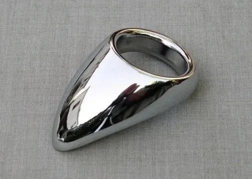 Female Sex Toys Ballisticmetal Teardrop Style Cockring in Chrome