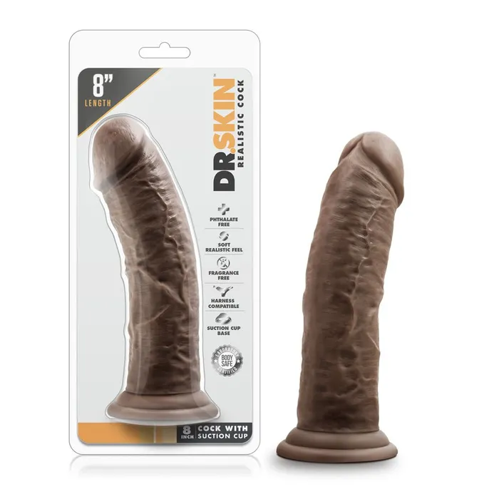 Female Sex Toys Blush Novelties Dr Skin 8 Inch Cock With Suction Cup